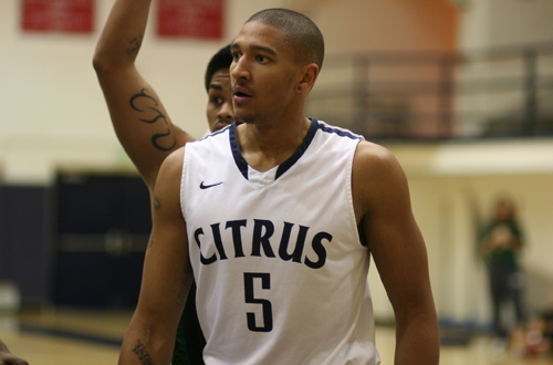 Sophomore Steven Thornton Jr. scored a season high 27 points in Citrus' win at Canyons on Friday night. Photo By: Jerrika Ramirez