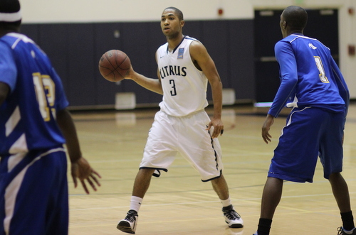 Sophomore Justin Childress scored a game high 16 points, 10 of which came in the second half, in Citrus' win over SoCal #12 West LA. Photo By: Natalia Ponce