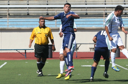 Sophomore Cesar Yerena scored his first of the year on a PK at Allan Hancock.