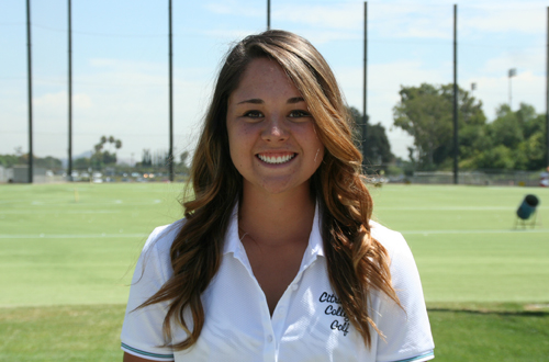 Freshman Kandace Delgado improved by 14 strokes at yesterday's WSC Santa Barbara event.