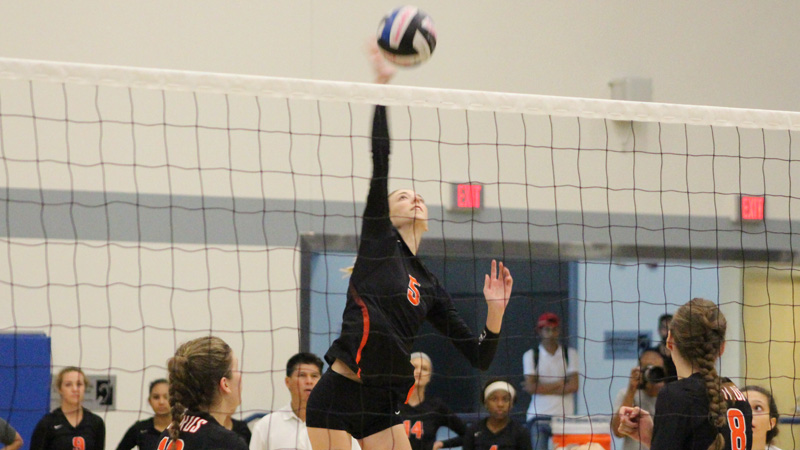 Freshman Leah Price had a team high eight kills in Citrus' loss at Santa Barbara City College.